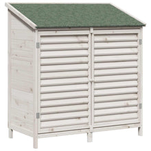 Tuinschuur Wit 106 x 56 x 113,5 cm Massief Vurenhout