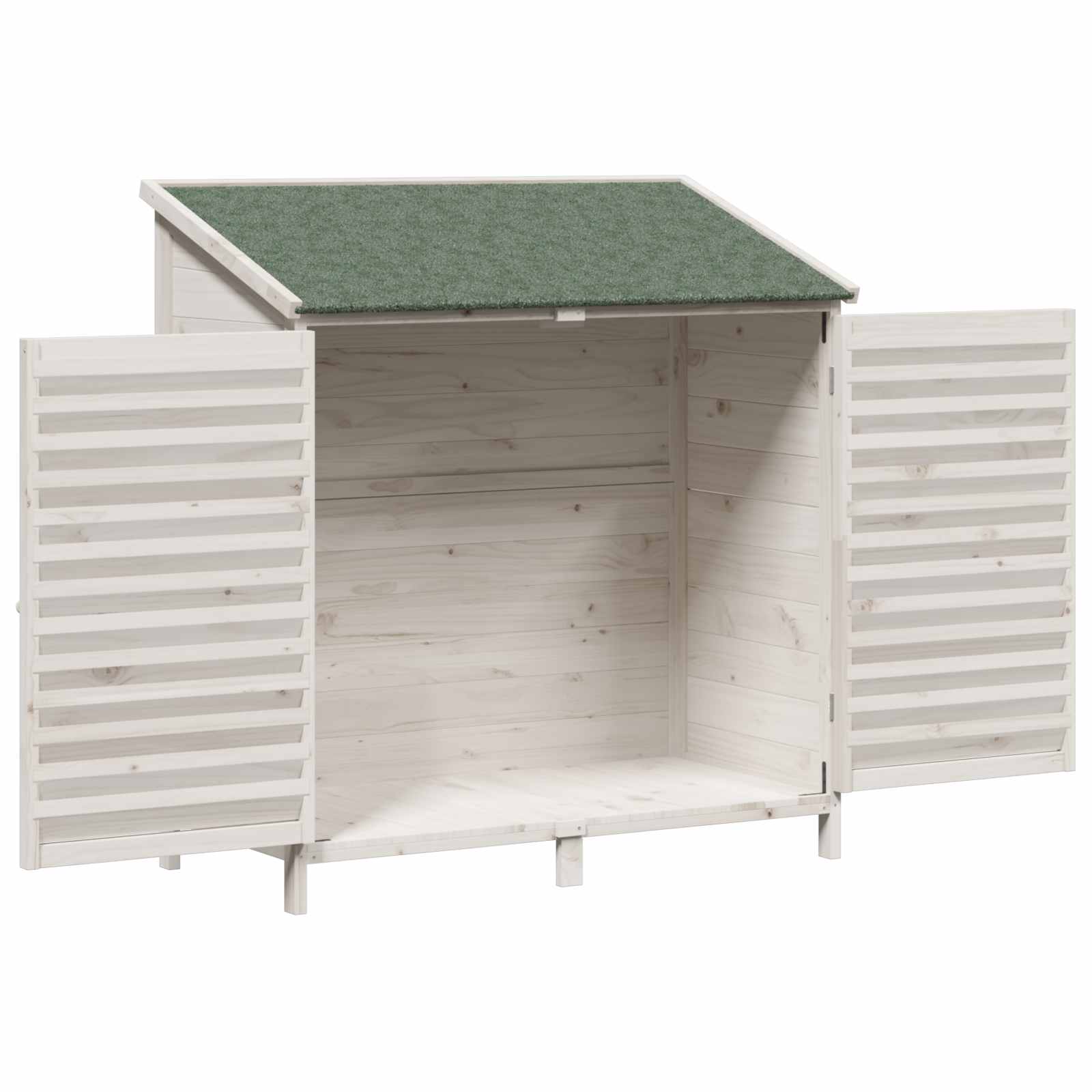 Tuinschuur Wit 106 x 56 x 113,5 cm Massief Vurenhout