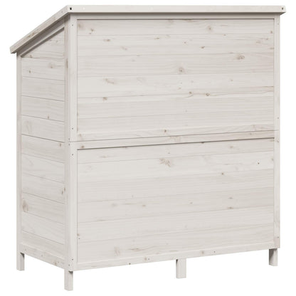 Tuinschuur Wit 106 x 56 x 113,5 cm Massief Vurenhout