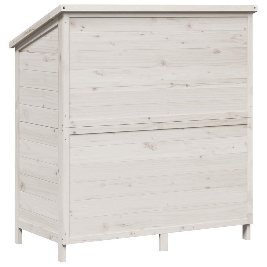 Tuinschuur Wit 106 x 56 x 113,5 cm Massief Vurenhout