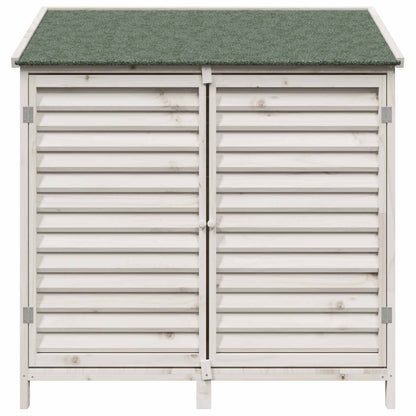 Tuinschuur Wit 106 x 56 x 113,5 cm Massief Vurenhout