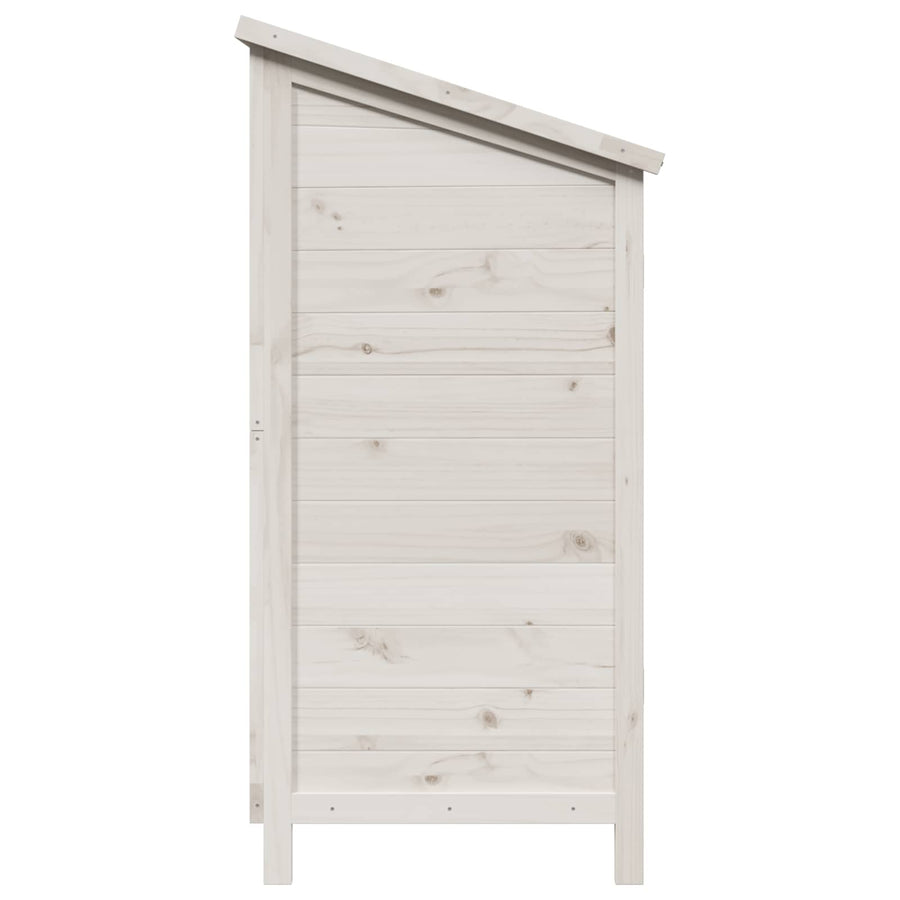 Tuinschuur Wit 106 x 56 x 113,5 cm Massief Vurenhout