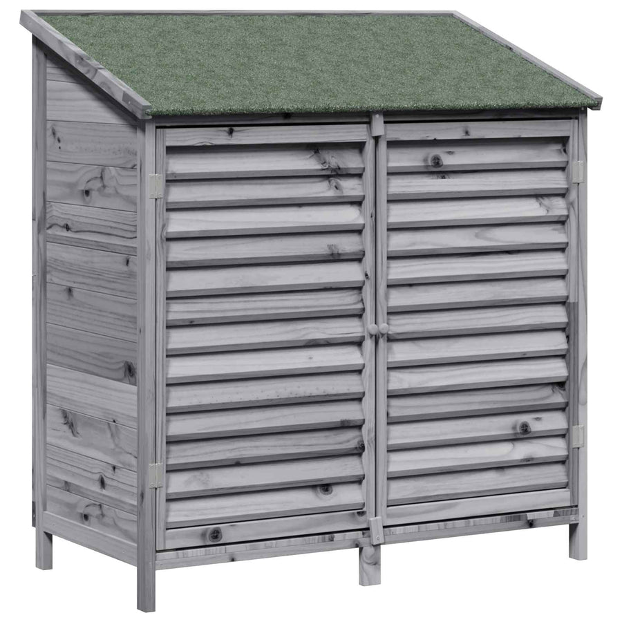 Tuinschuur Grijs 106 x 56 x 113,5 cm Massief Vurenhout