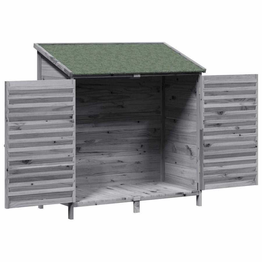Tuinschuur Grijs 106 x 56 x 113,5 cm Massief Vurenhout