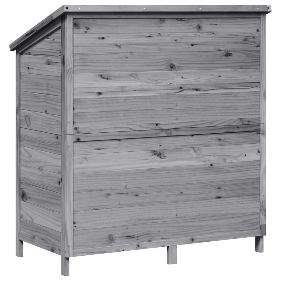Tuinschuur Grijs 106 x 56 x 113,5 cm Massief Vurenhout