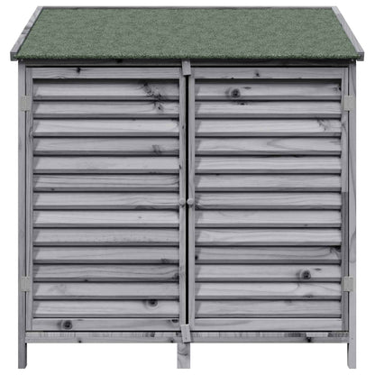 Tuinschuur Grijs 106 x 56 x 113,5 cm Massief Vurenhout