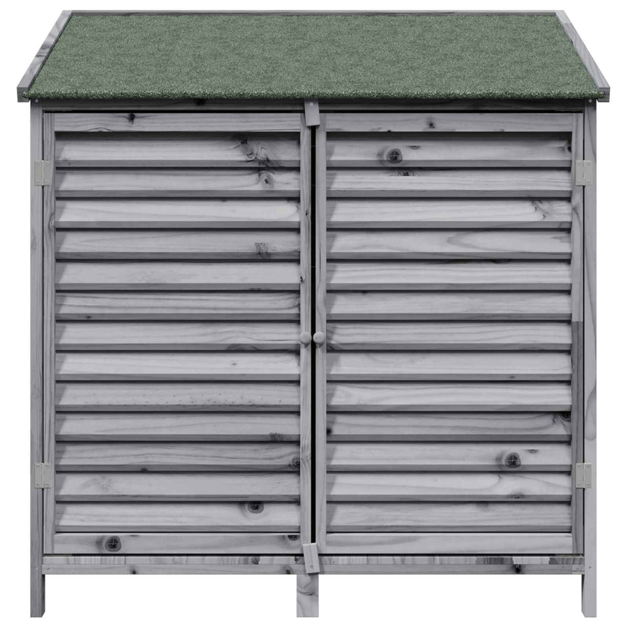 Tuinschuur Grijs 106 x 56 x 113,5 cm Massief Vurenhout