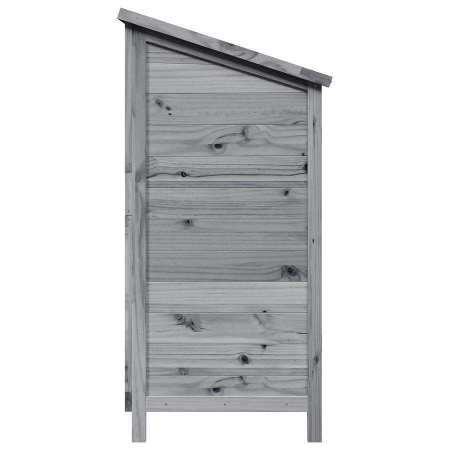 Tuinschuur Grijs 106 x 56 x 113,5 cm Massief Vurenhout