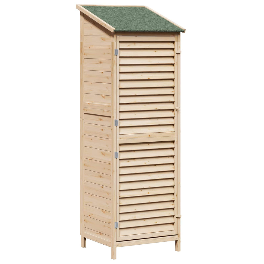 Tuinschuur Naturel 59 x 56 x 176 cm Massief Vurenhout
