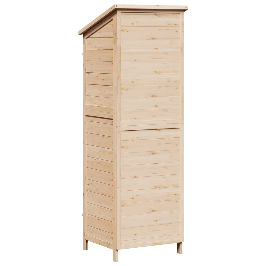 Tuinschuur Naturel 59 x 56 x 176 cm Massief Vurenhout