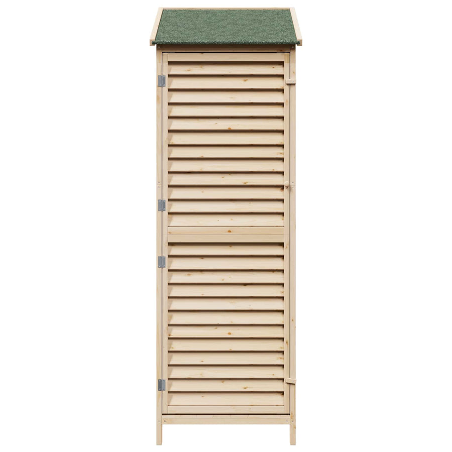 Tuinschuur Naturel 59 x 56 x 176 cm Massief Vurenhout