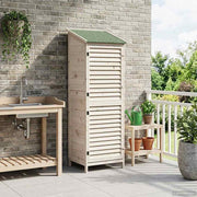 Tuinschuur 59x56x176 cm massief vurenhout wit
