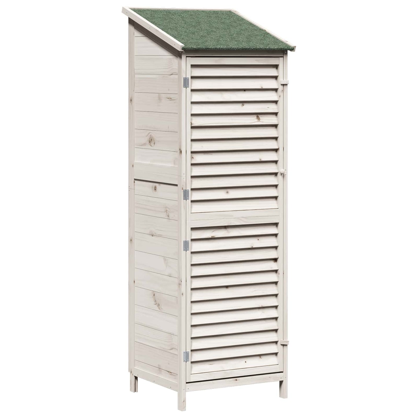 Tuinschuur Wit 59 x 56 x 176 cm Massief Vurenhout