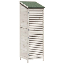 Tuinschuur Wit 59 x 56 x 176 cm Massief Vurenhout