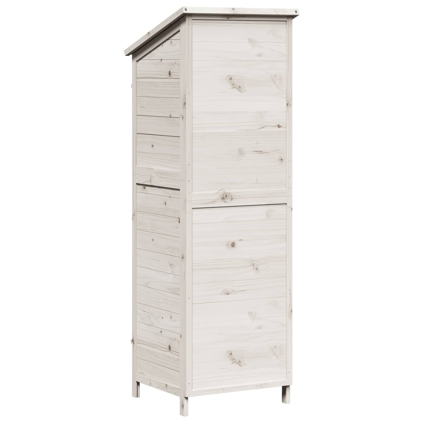 Tuinschuur Wit 59 x 56 x 176 cm Massief Vurenhout