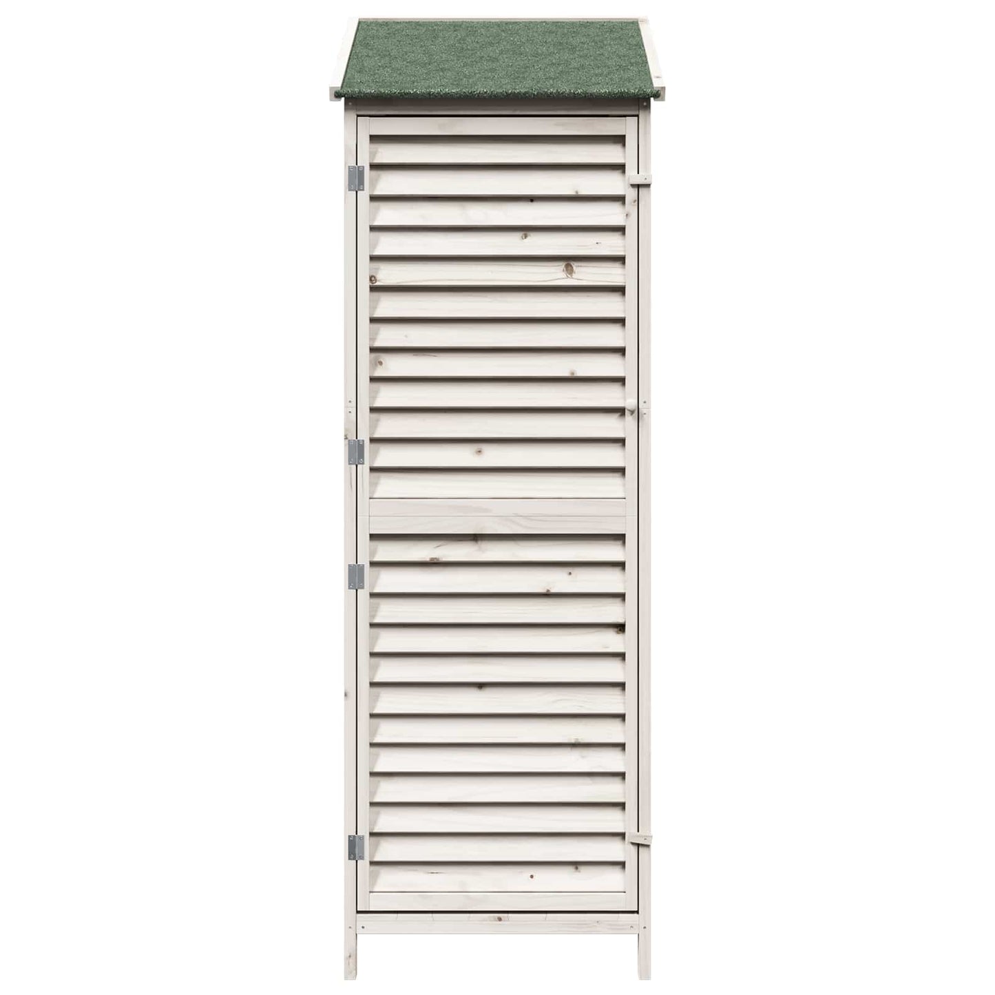 Tuinschuur Wit 59 x 56 x 176 cm Massief Vurenhout
