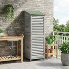 Tuinschuur 59x56x176 cm massief vurenhout grijs