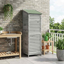 Tuinschuur Grijs 59 x 56 x 176 cm Massief Vurenhout