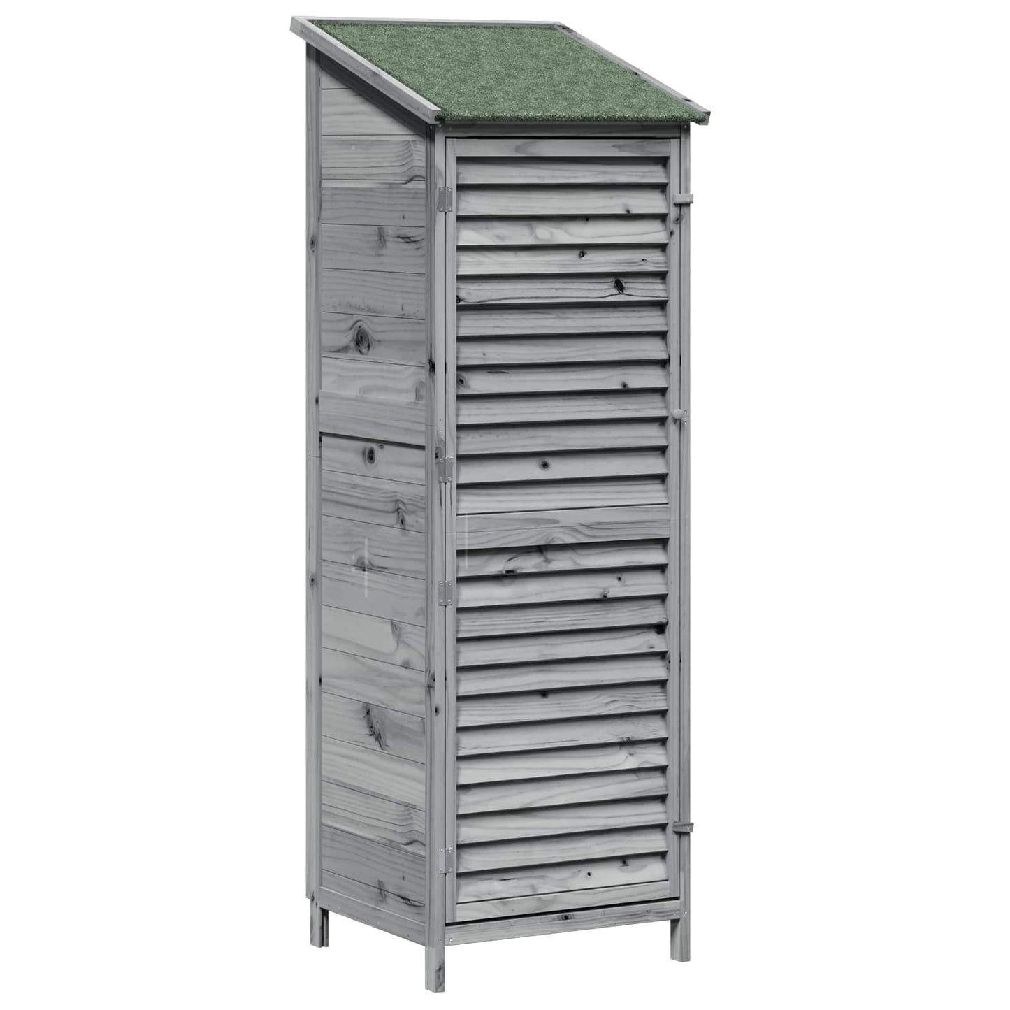 Tuinschuur Grijs 59 x 56 x 176 cm Massief Vurenhout