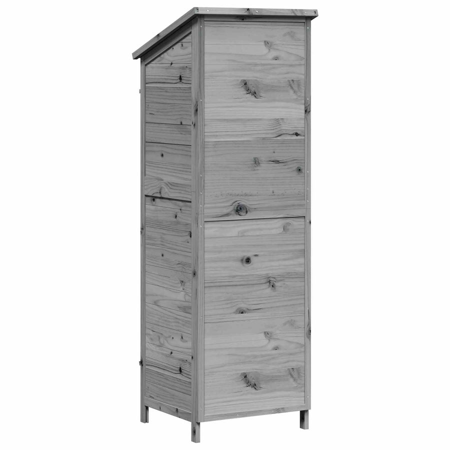 Tuinschuur Grijs 59 x 56 x 176 cm Massief Vurenhout