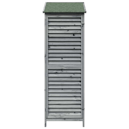 Tuinschuur Grijs 59 x 56 x 176 cm Massief Vurenhout