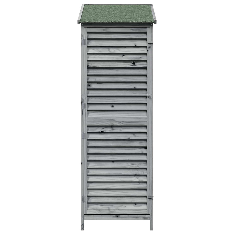 Tuinschuur Grijs 59 x 56 x 176 cm Massief Vurenhout