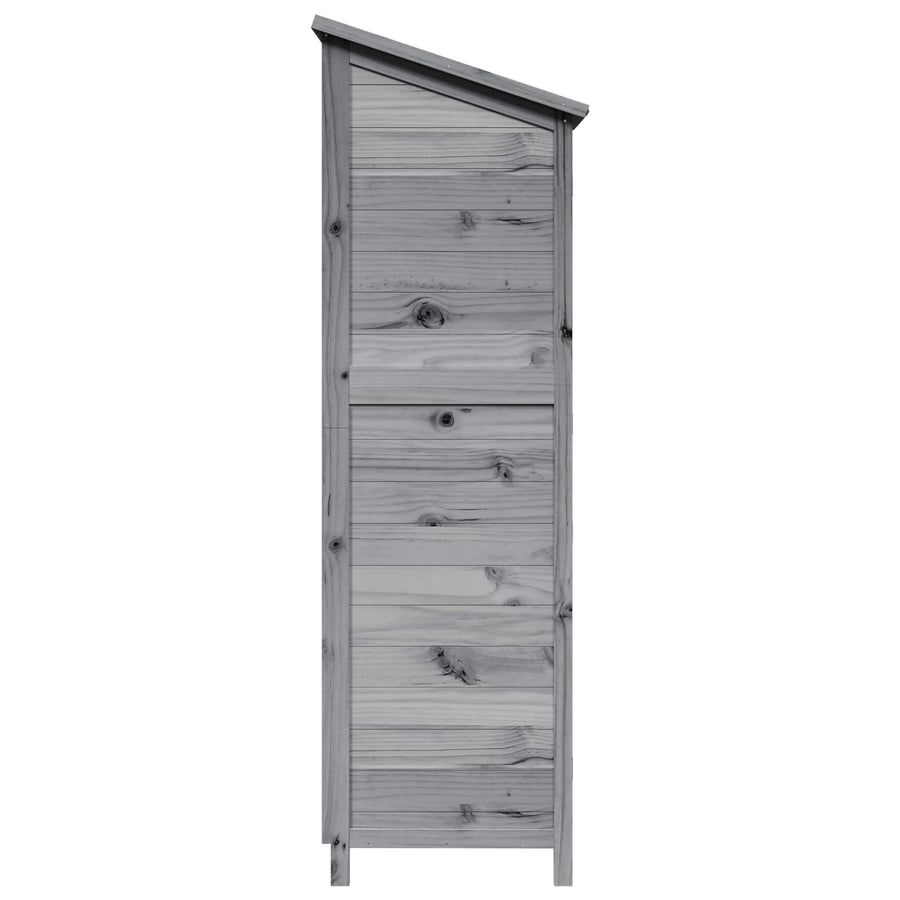 Tuinschuur Grijs 59 x 56 x 176 cm Massief Vurenhout
