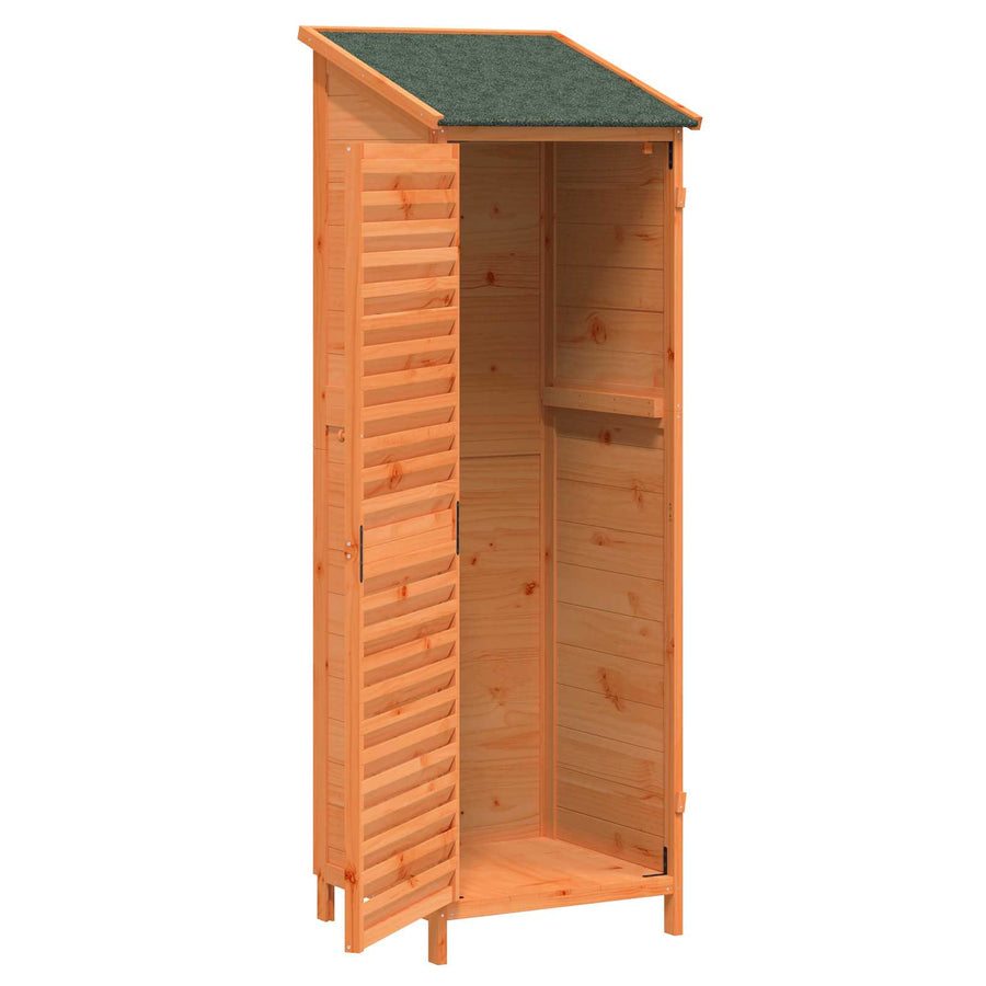 Tuinschuur Bruin 59 x 56 x 176 cm Massief Vurenhout