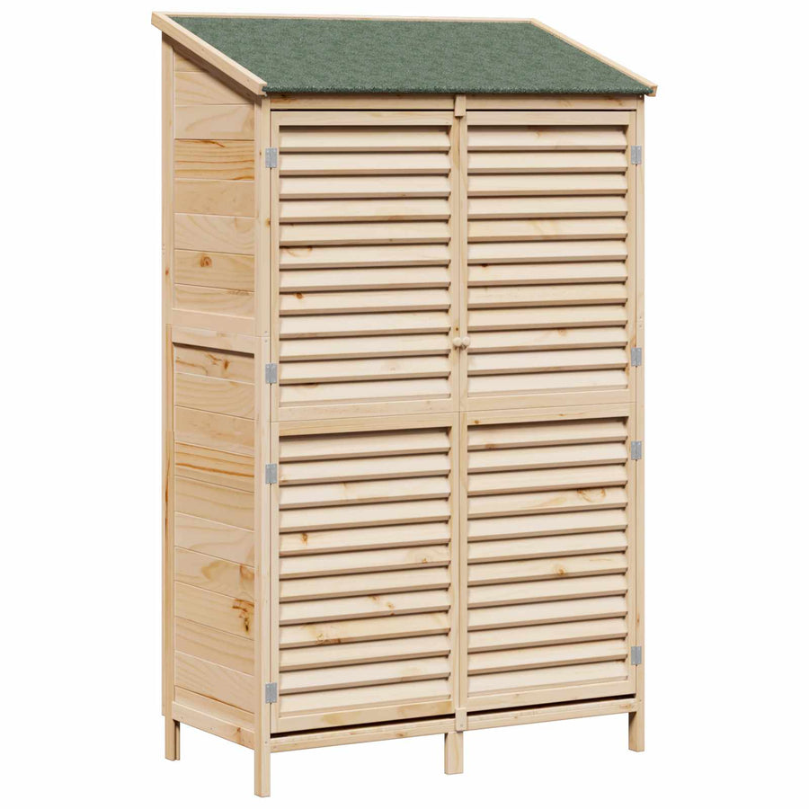Tuinschuur Naturel 106 x 56 x 176,5 cm Massief Vurenhout