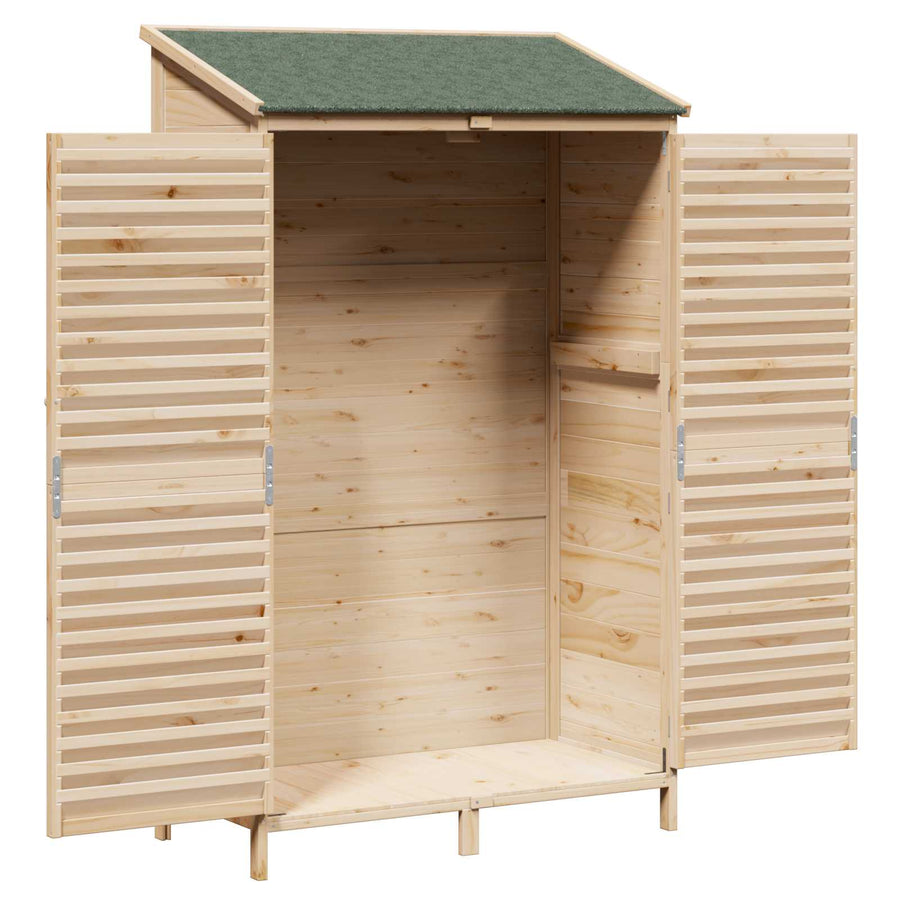 Tuinschuur Naturel 106 x 56 x 176,5 cm Massief Vurenhout