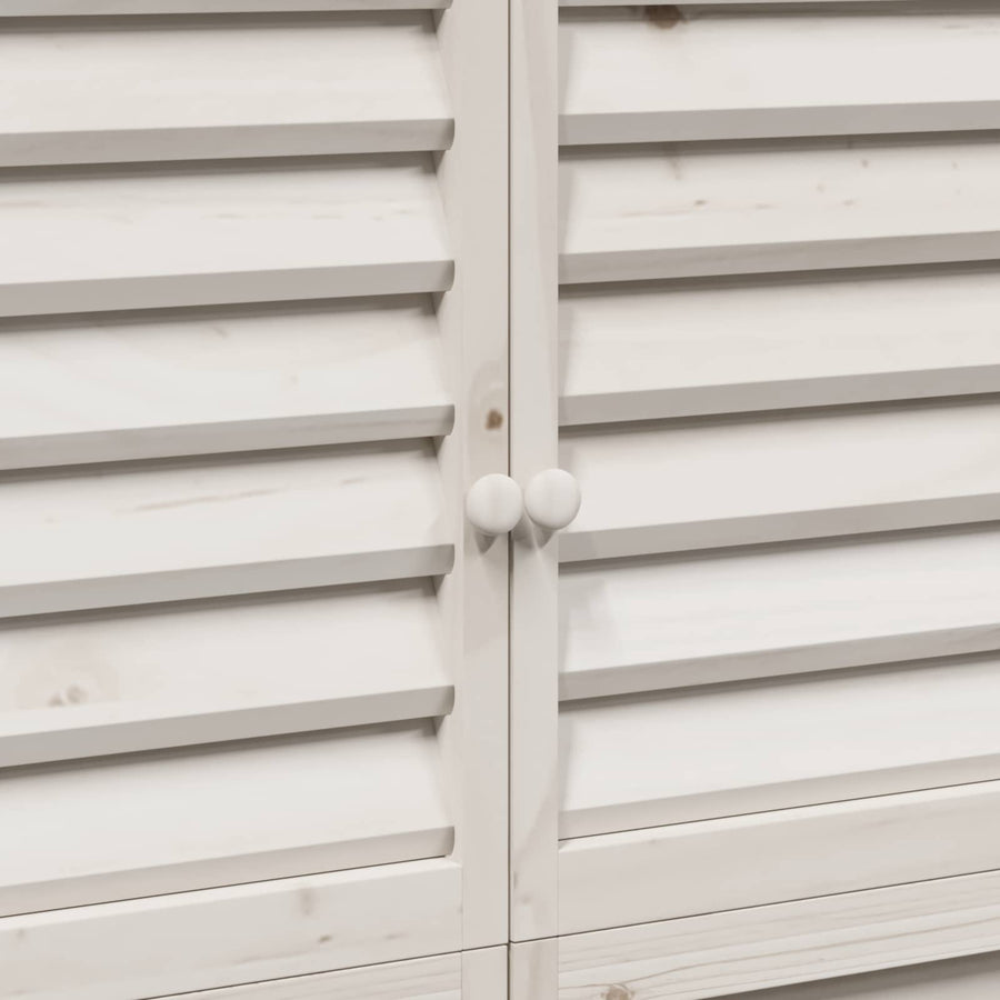 Tuinschuur Wit 106 x 56 x 176,5 cm Massief Vurenhout