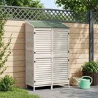 Tuinschuur 106x56x176,5 cm massief vurenhout wit