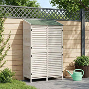 Tuinschuur 106x56x176,5 cm massief vurenhout wit