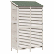 Tuinschuur Wit 106 x 56 x 176,5 cm Massief Vurenhout