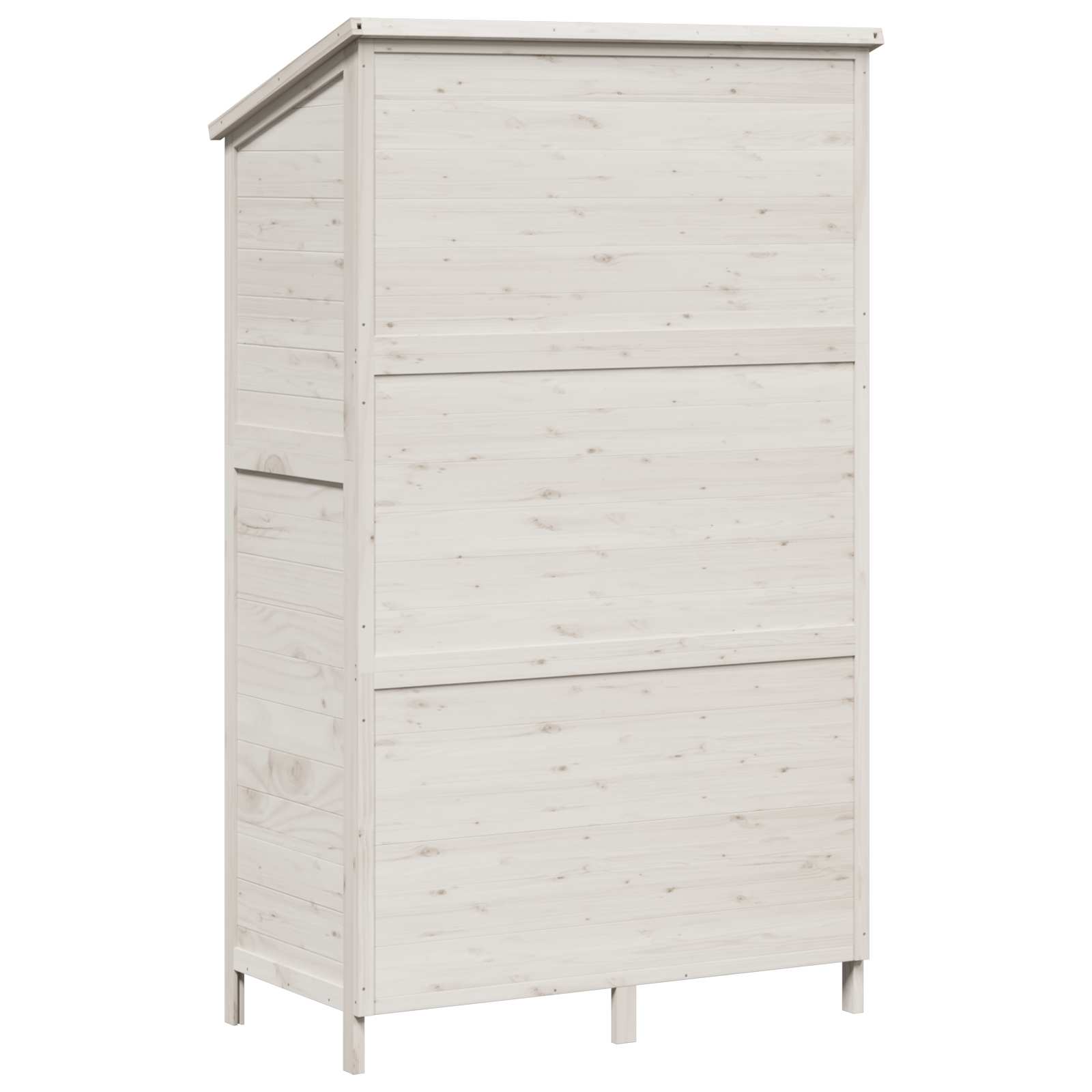 Tuinschuur Wit 106 x 56 x 176,5 cm Massief Vurenhout