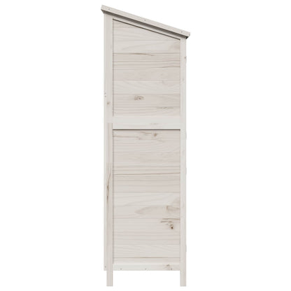 Tuinschuur Wit 106 x 56 x 176,5 cm Massief Vurenhout