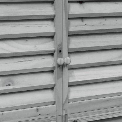 Tuinschuur Grijs 106 x 56 x 176,5 cm Massief Vurenhout
