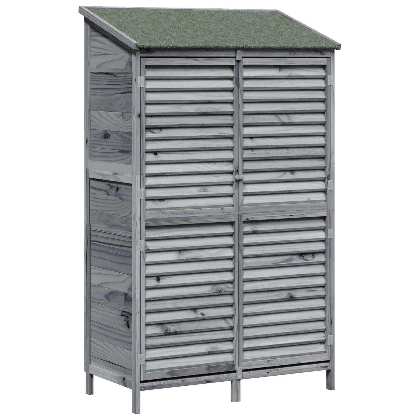 Tuinschuur Grijs 106 x 56 x 176,5 cm Massief Vurenhout