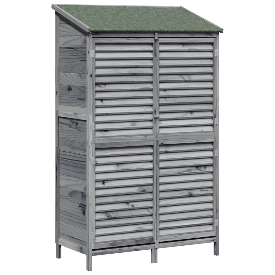 Tuinschuur Grijs 106 x 56 x 176,5 cm Massief Vurenhout