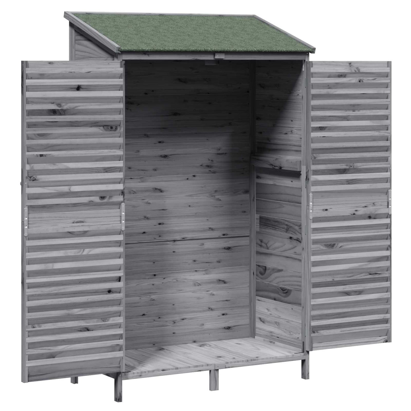 Tuinschuur Grijs 106 x 56 x 176,5 cm Massief Vurenhout