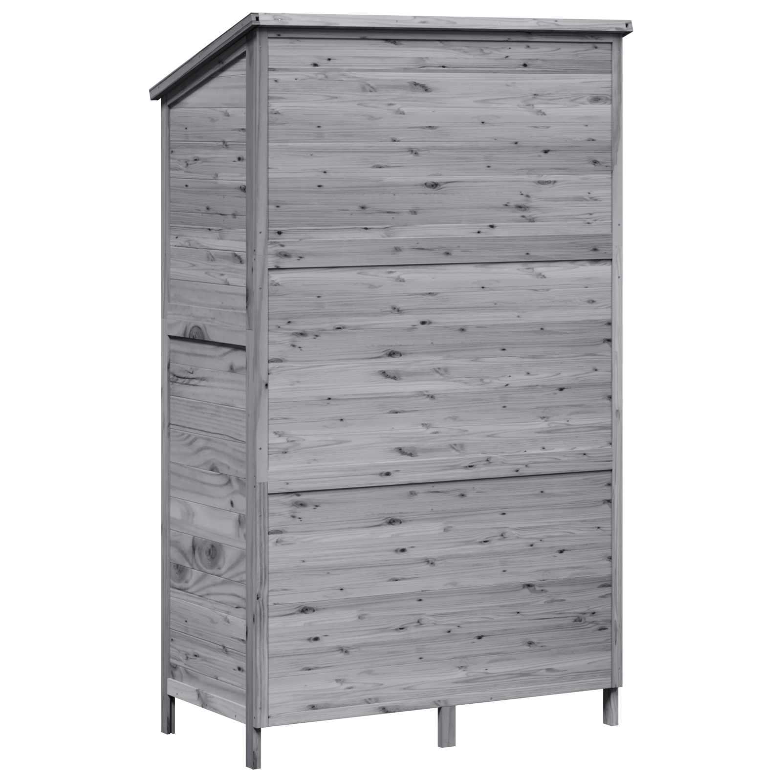 Tuinschuur Grijs 106 x 56 x 176,5 cm Massief Vurenhout