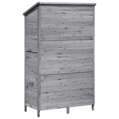 Tuinschuur Grijs 106 x 56 x 176,5 cm Massief Vurenhout