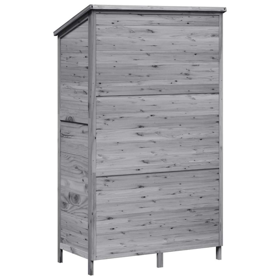 Tuinschuur Grijs 106 x 56 x 176,5 cm Massief Vurenhout