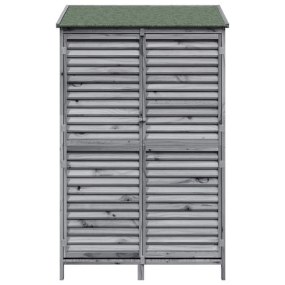 Tuinschuur Grijs 106 x 56 x 176,5 cm Massief Vurenhout