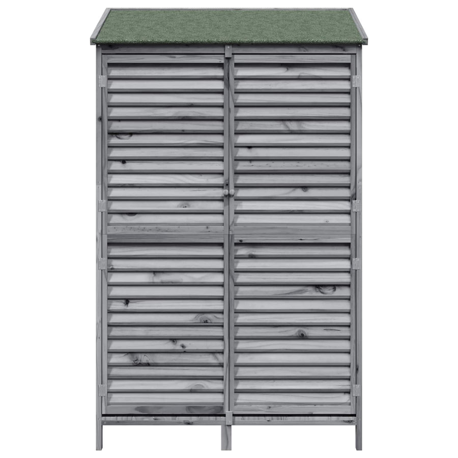 Tuinschuur Grijs 106 x 56 x 176,5 cm Massief Vurenhout