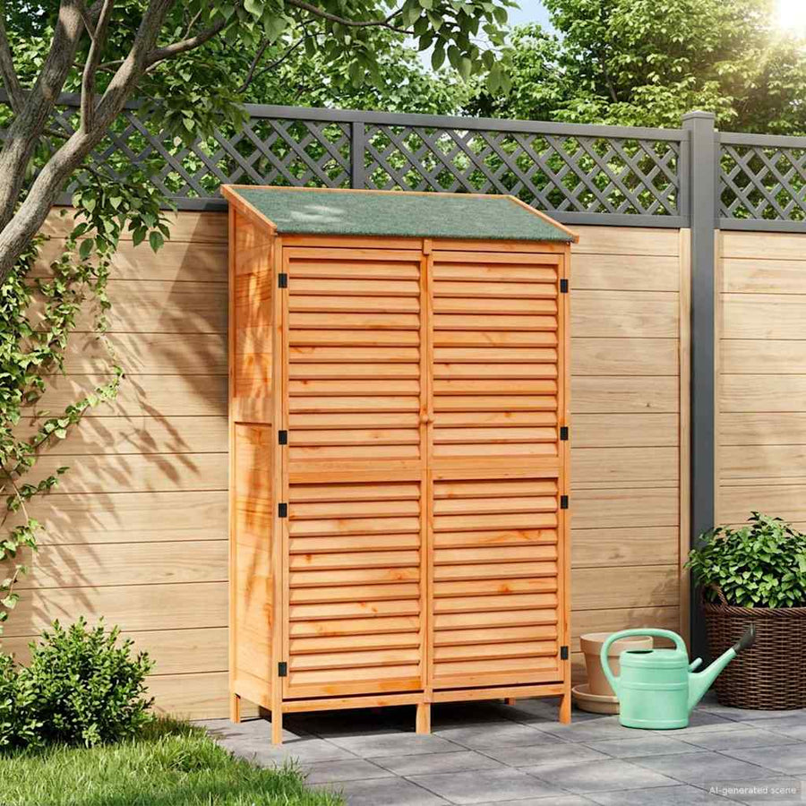 Tuinschuur Bruin 106 x 56 x 176,5 cm Massief Vurenhout