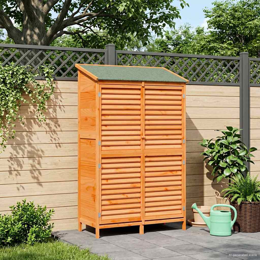 Tuinschuur Bruin 106 x 56 x 176,5 cm Massief Vurenhout