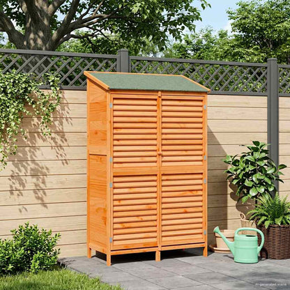 Tuinschuur Bruin 106 x 56 x 176,5 cm Massief Vurenhout