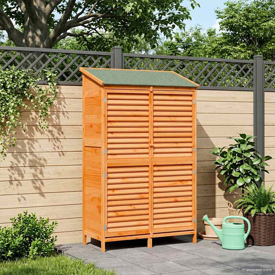 Tuinschuur Bruin 106 x 56 x 176,5 cm Massief Vurenhout