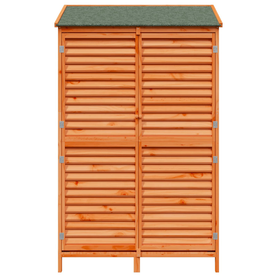 Tuinschuur Bruin 106 x 56 x 176,5 cm Massief Vurenhout